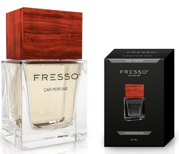 FRESSO SIGNATURE MAN Zestaw perfumy do samochodu 50 ML + Zawieszka do auta