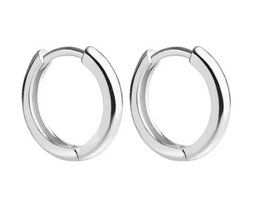 KOLCZYKI SREBRNE KÓŁKA 10 mm STAL CHIRURGICZNA