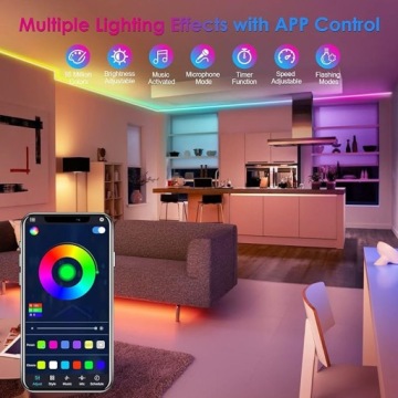 Лампы Светодиодная лента RGB 6м Пульт дистанционного управления Музыкальный режим