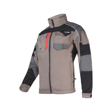 BLUZA KHAKI-CZAR. ZE WSTAWK. ZE STRETCHU, 