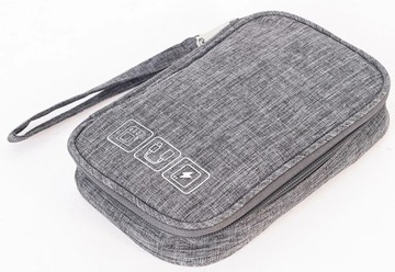 Дорожный органайзер для кабелей и зарядных устройств, сумка для электроники, серый чехол