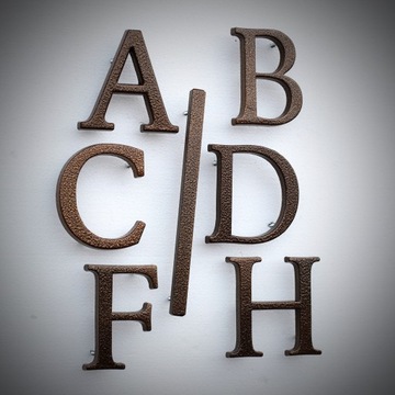 Цифры, буквы для дома, надпись для здания ALU 10,5 см.