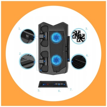 МНОГОФУНКЦИОНАЛЬНАЯ ОХЛАЖДАЮЩАЯ СТАНЦИЯ ДЛЯ PS5, ЗАРЯДНЫЕ ПОДСТАВКИ, ПОДСТАВКА, ИГРОВАЯ ПОДСТАВКА