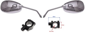 2x CHROMOWANE LUSTERKA M10 + 2x MOCOWANIE QUADA Keeway Dragon GTX 250/300cc