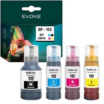 4x Inkoust pro tiskárnu Epson 112 XL černý sada barev 112 Cmyk
