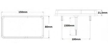 КОМПЛЕКТ ЗАДНИХ СВЕТОДИОДНЫХ ФОНАРОВ ПРИЦЕПА 7 PIN 7,5M