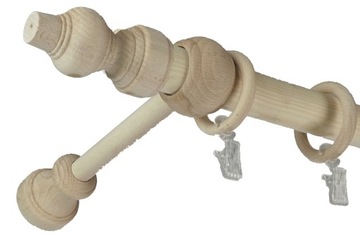 Карниз деревянный, диаметр 28, 2,4 м, одинарный, 240 см