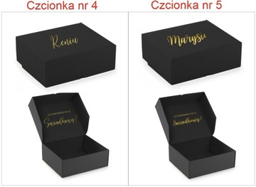 Pudełko box CZARNE czy zostaniesz ŚWIADKOWĄ ŚWIADKIEM ślub prezent + PUZZLE