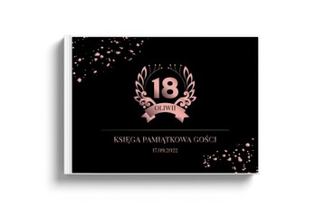 KSIĘGA GOŚCI NA 18 OSIEMNASTKE ROSEGOLD RÓŻOWOZŁOT