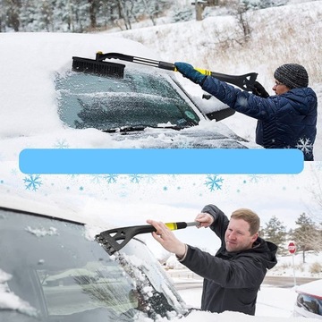 ЩЕТКА ДЛЯ СНЕГА ДЛИННАЯ ЩЕТКА ДЛЯ СНЕГА СО СКРЕБКОМ ДЛЯ ОКОН ЗИМА