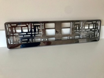 Рамка номерного знака СЕРАЯ ХРОМ // 2 шт.