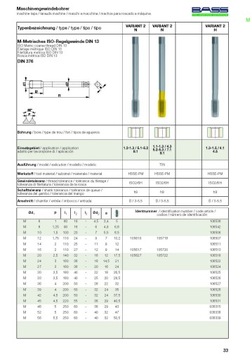 GWINTOWNIK MASZYNOWY B M6 ISO2/6H VARIANT 2H HSSE-PM – BASS