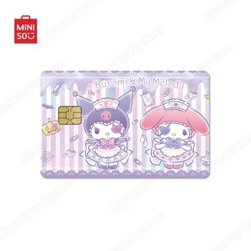 Нежная розовая наклейка для дебетовых кредитных карт Miniso Sanrio