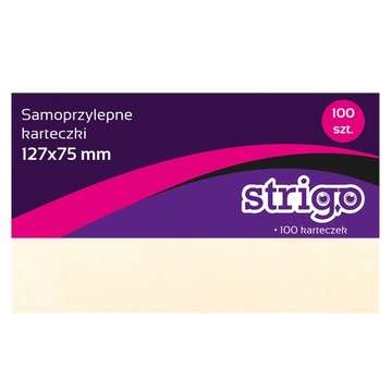 STRIGO-KARTECZKI SAMOPRZYLEPNE 125X75MM100 KARTEK