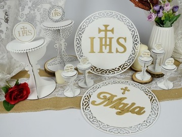 Украшение для причастия, чаша для причастия 30 см, белая.