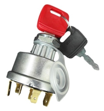 Stacyjka 6-pin z podgrzewaniem świec 12/24V JCB MF, włącznik zapłonu