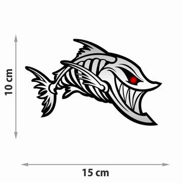 НАКЛЕЙКА РЫБА ДЛЯ ЛОДКИ ЛОДКА-АВТОМОБИЛЬ 80 см + БЕСПЛАТНО