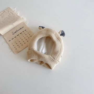 Autumn Winter Ins Korean Hat for Infant Warm Kniting Windproof Beanie