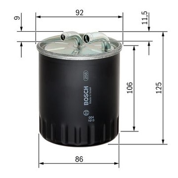 FILTR PALIVA BOSCH C209 A209 C219 W169 W245 W203