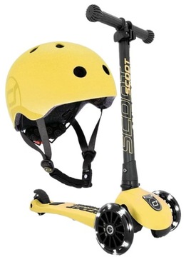 Scoot and Ride Set Lemon Highwaykick 3 + светодиодный шлем S-M 3L +