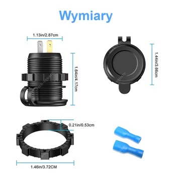 USB QC 3.0 + USB C PD монтажная розетка 45 Вт 12–24 В