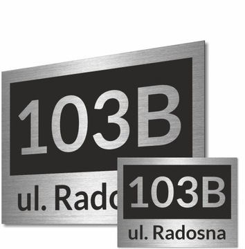 NUMER DOMU tabliczka tablica adresowa 30x20 nr ALU