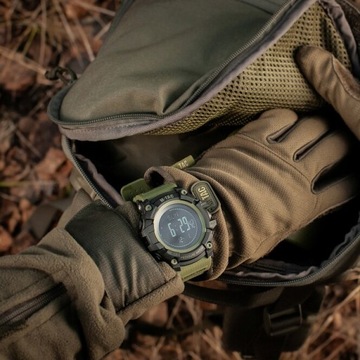 Zegarek taktyczny wojskowy wielofunkcyjny M-Tac Adventure - Black/Olive