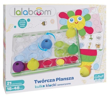 TREFL LalaBoom TWÓRCZA PLANSZA Kulko-Klocki 61358