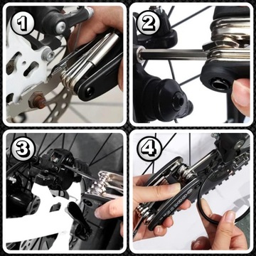 НАБОР КЛЮЧЕЙ ДЛЯ ВЕЛОСИПЕДА РЕМОНТНЫЙ КОМПЛЕКТ ДЛЯ ВЕЛОСИПЕДА MULTITOOL 16IN1