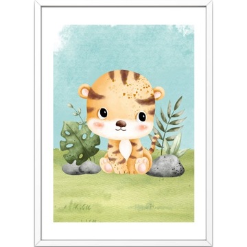 3 PLAKATY DZIECIĘCE 30x40 ZWIERZĄTKA SAFARI WZORY