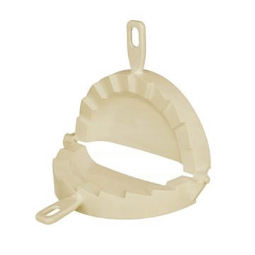 PLASTIKOWA FOREMKA SKŁADANA DO LEPIENIA PIEROGÓW BEŻOWA 12CM