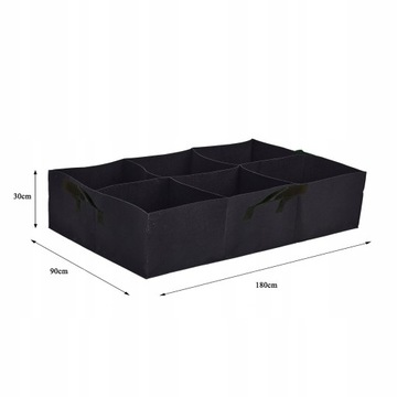Doniczka 182 cm x 91 x 30 cm filc czarny