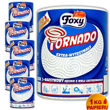 FOXY TORNADO ręcznik kuchenny papierowy MOCNY x 6