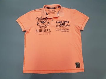 CAMP DAVID koszulka Polo premium męska napisy jak NOWA XL