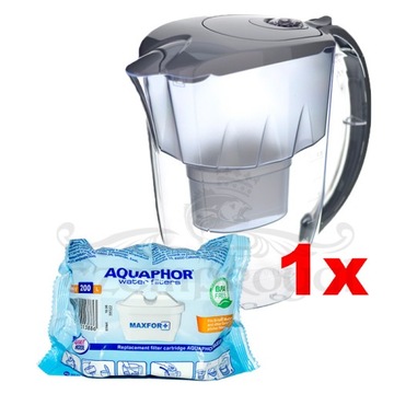 Dzbanek filtr Aquaphor Jasper szary + Maxfor Plus