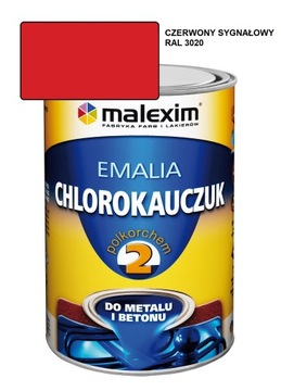 Emalia chlorokauczuk 700ml CZERWONY SYGNAŁOWY 3020