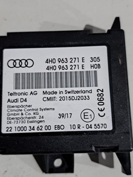 Pilot centralka Webasto Audi 4H0963511C 4H0963271E
