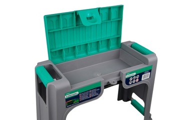 Садовый табурет на коленях с местом для хранения и стулом