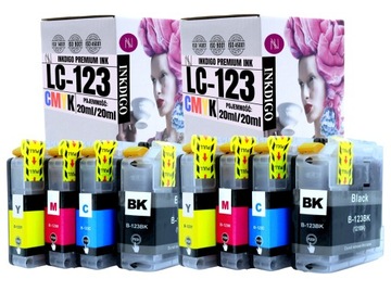 LC 123 XL - 8x TUSZ do DRUKARKI BROTHER DCP-J132W DCP-J152W ZAMIENNIK LC123