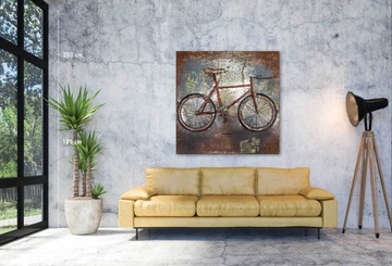 3D металлическая картина на стену для гостиной, объемное украшение LOFT BIKE