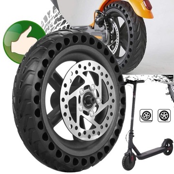 ELEKTRYCZNE DESKOROLKI OPONA SCOOTER SOLID GRUBSZA I TRWAŁA 8,5 CALA CZARNE