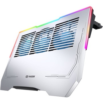 ОХЛАЖДАЮЩАЯ ПОДСТАВКА MOZOS LS6-RGB LED RGB ДЛЯ НОУТБУКА, МЕТАЛЛ С ПОДСВЕТКОЙ