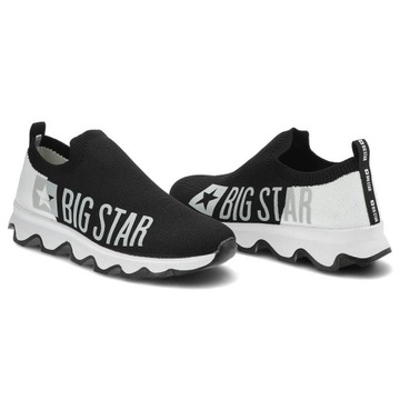 Czarne Sneakersy Big Star Modne Buty Damskie