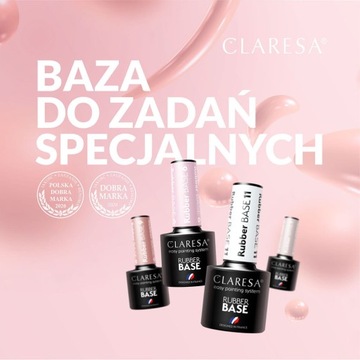 CLARESA Baza kauczukowa Rubber + Lakier 5ml kolory
