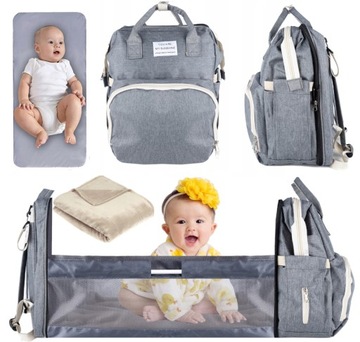 СУМКА-ОРГАНИЗАТОР РЮКЗАК ДЛЯ МАМЫ ПАПЫ ПЕРЕМЕННИК ДЛЯ ВОСПРОИЗВЕДЕНИЯ Дорожная кроватка 5 В 1