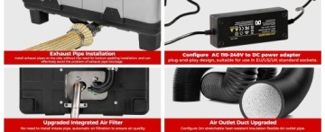 ПАРКОВОЧНОЕ ОТОПЛЕНИЕ WIFI BLUETOOTH 8KW 12/24V 230V WEBASTO АВТО ВКЛ/ВЫКЛ ЖК-дисплей