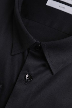 Czarna koszula z bawełny PREMIUM rozmiar 176-182/42