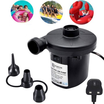 ELEKTRYCZNA POMPKA DO BASENU PIŁKI MATERAC 12V + KOŃCÓWKI ROWERU AUTA