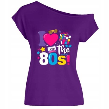 ФУТБОЛКА I LOVE 80'S DISCO черная I LOVE54_6