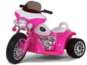 Для детей Чоппер велосипед на батарейках Розовый 3 колеса звук светодиодные огни